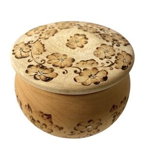 Small wooden bowl trinket keeper made in Russia hand made